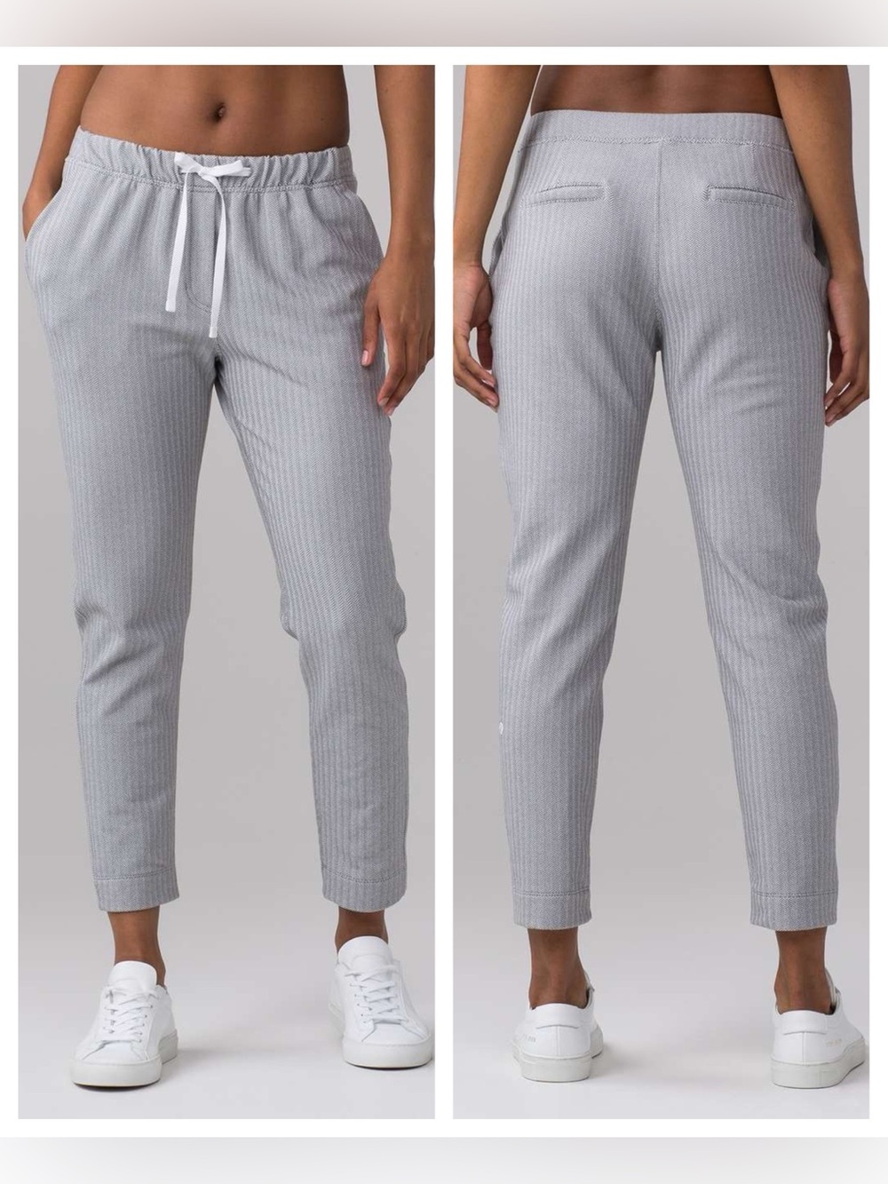 Lululemon Jet Crop (Luon 19")
Heathered Herringbone Heathered White Slate Grey
